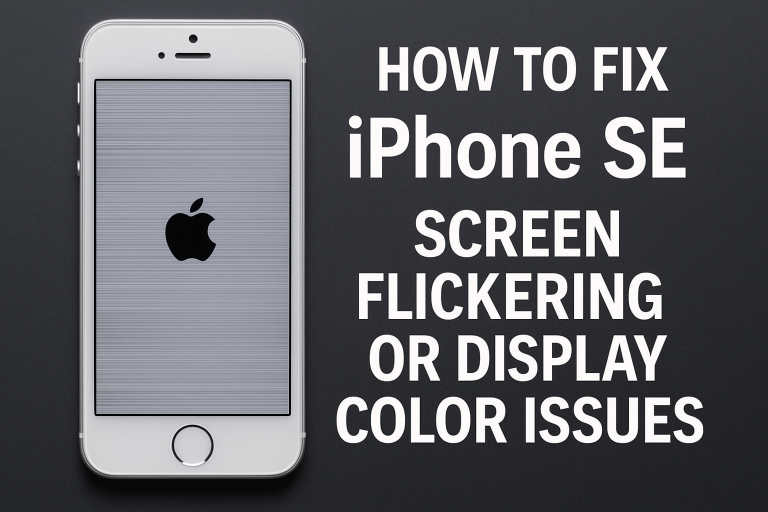 How to Fix iPhone SE Screen Flickering, Gray Lines, Blue or Red Screen