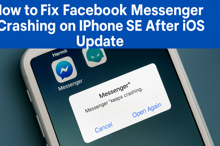 How to Fix Facebook Messenger Crashing on iPhone SE After iOS Update
