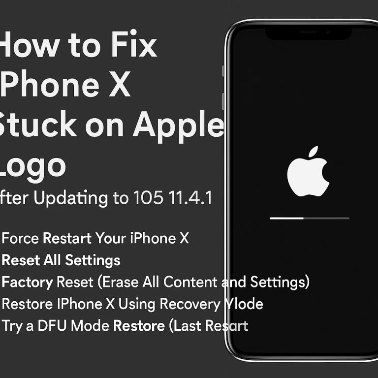 How to Fix iPhone X Stuck on Apple Logo After iOS 11.4.1 Update
