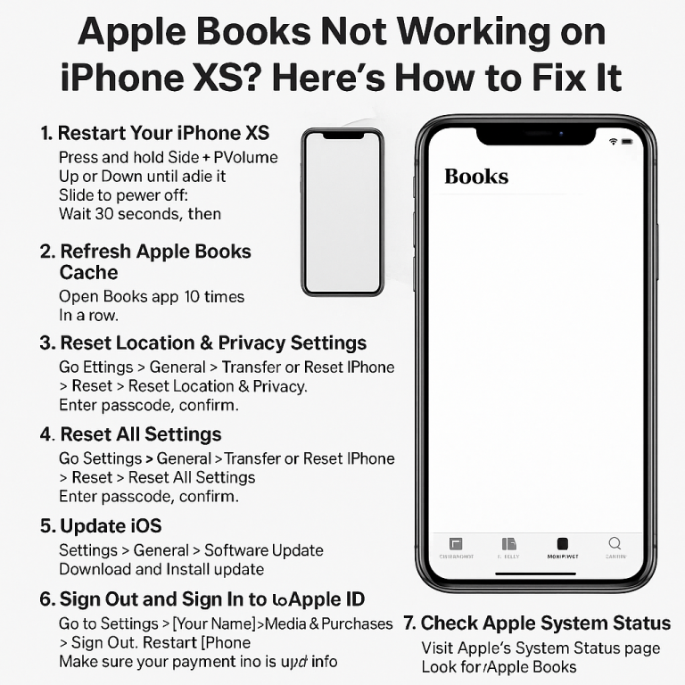 Apple Books Not Working on iPhone XS? Here’s How to Fix It