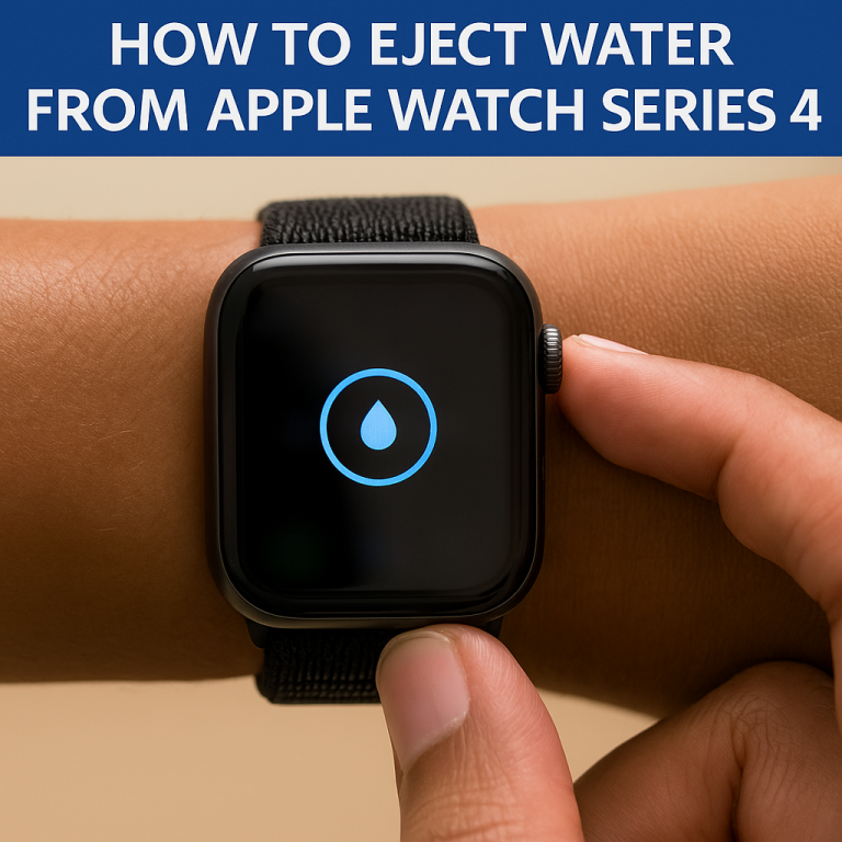 How to Eject Water from Apple Watch Series 4