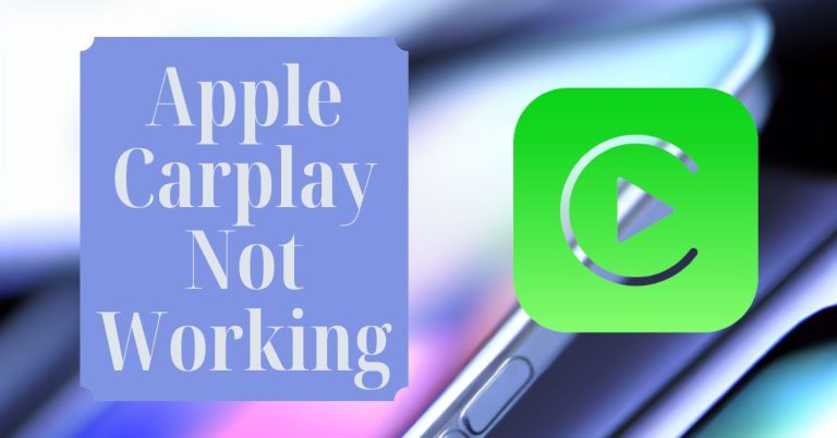 Apple Carplay Not Working