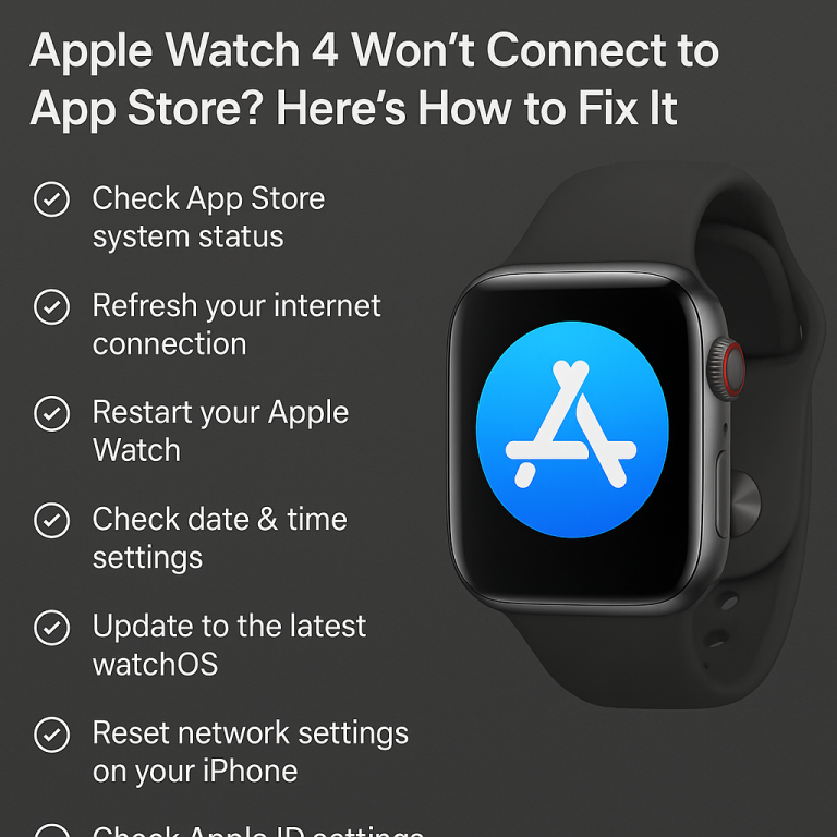 Apple Watch 4 Won’t Connect to the App Store? Here’s How to Fix It
