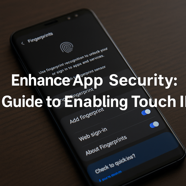 Enhance App Security: A Guide to Enabling Touch ID on iPhone