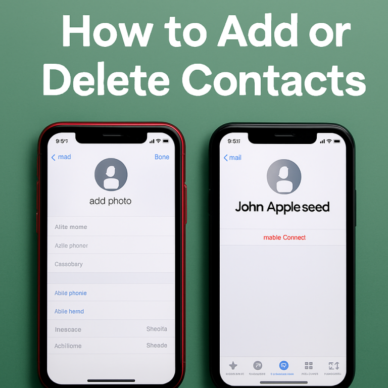 How to Add or Delete Contacts on iPhone XR