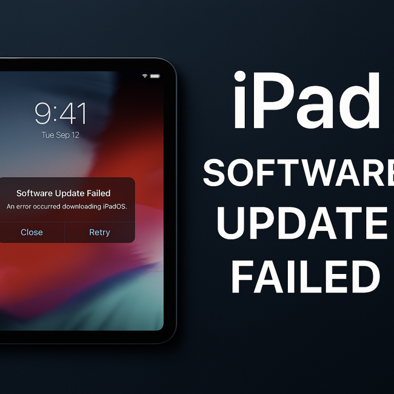 How to Fix “Software Update Failed” Error on iPad