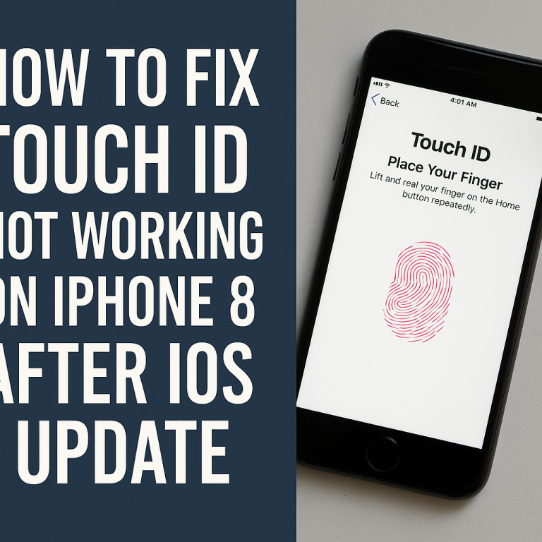 How to Fix Touch ID Not Working on iPhone 8 After iOS Update