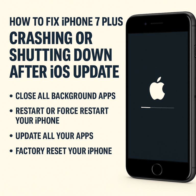 How to Fix iPhone 7 Plus Crashing or Shutting Down After iOS Update