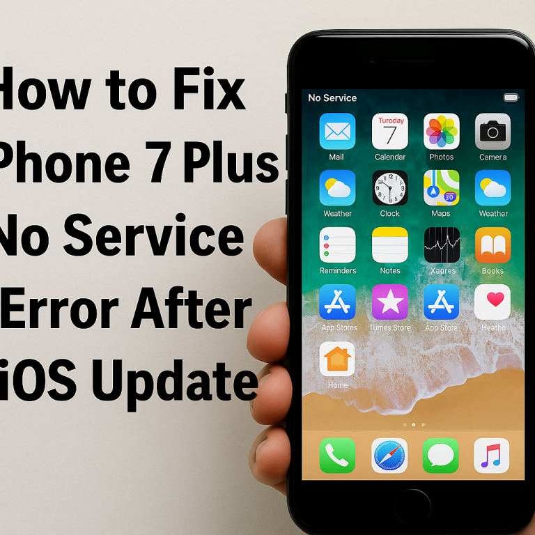 How to Fix iPhone 7 Plus No Service Error After iOS Update