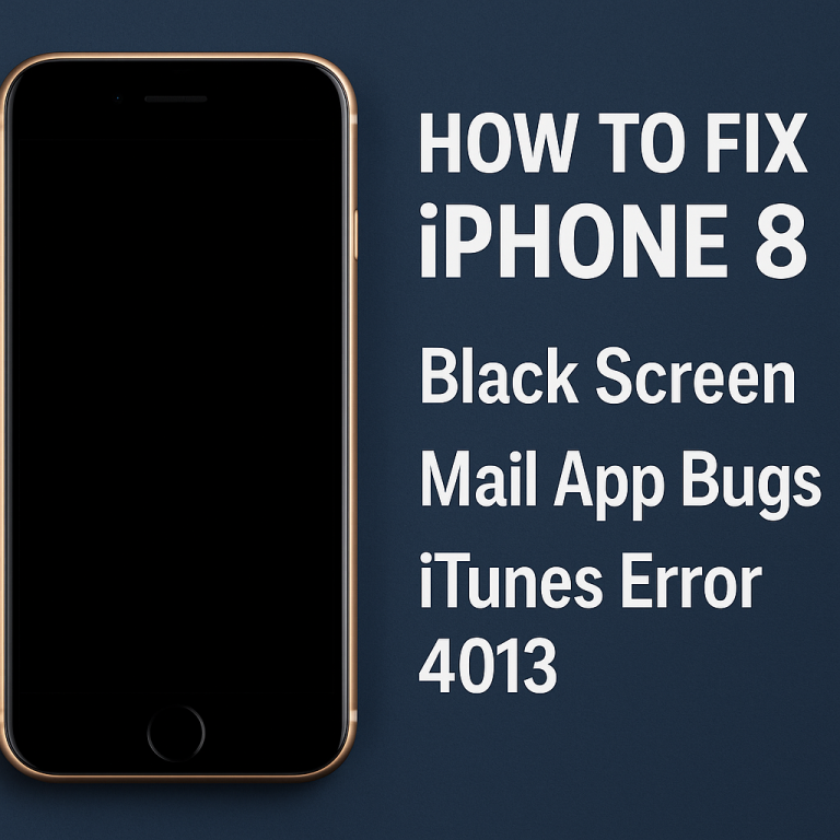 How to Fix iPhone 8 Black Screen, Mail App Bugs, and iTunes Error 4013