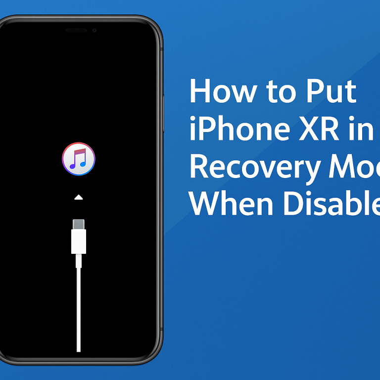 How to Put iPhone XR in Recovery Mode When Disabled