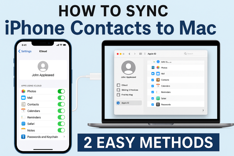 How to Sync iPhone Contacts to Mac (2 Easy Methods)