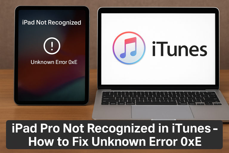 iPad Pro Not Recognized in iTunes – How to Fix Unknown Error 0xE