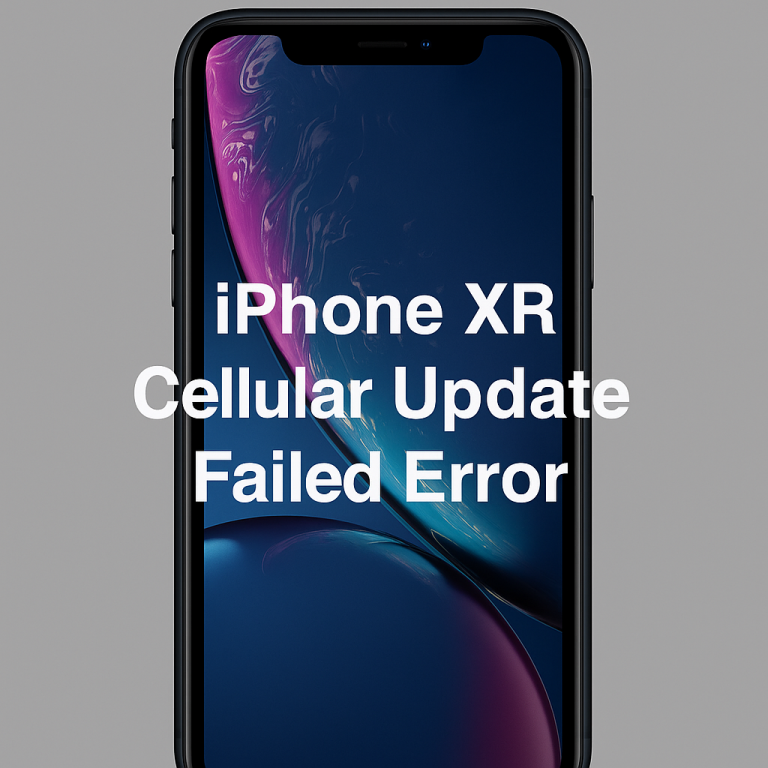 iPhone XR Cellular Update Failed Error — How to Fix It