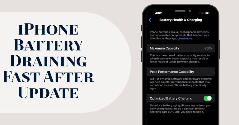 iphone battery draining fast after update