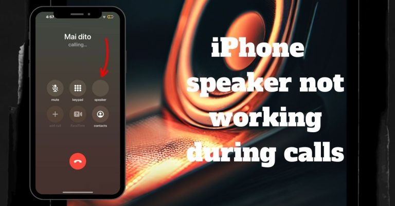 iphone x speaker not working during calls