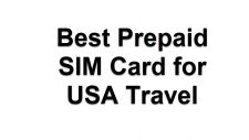 Prepaid SIM Card for USA Travel