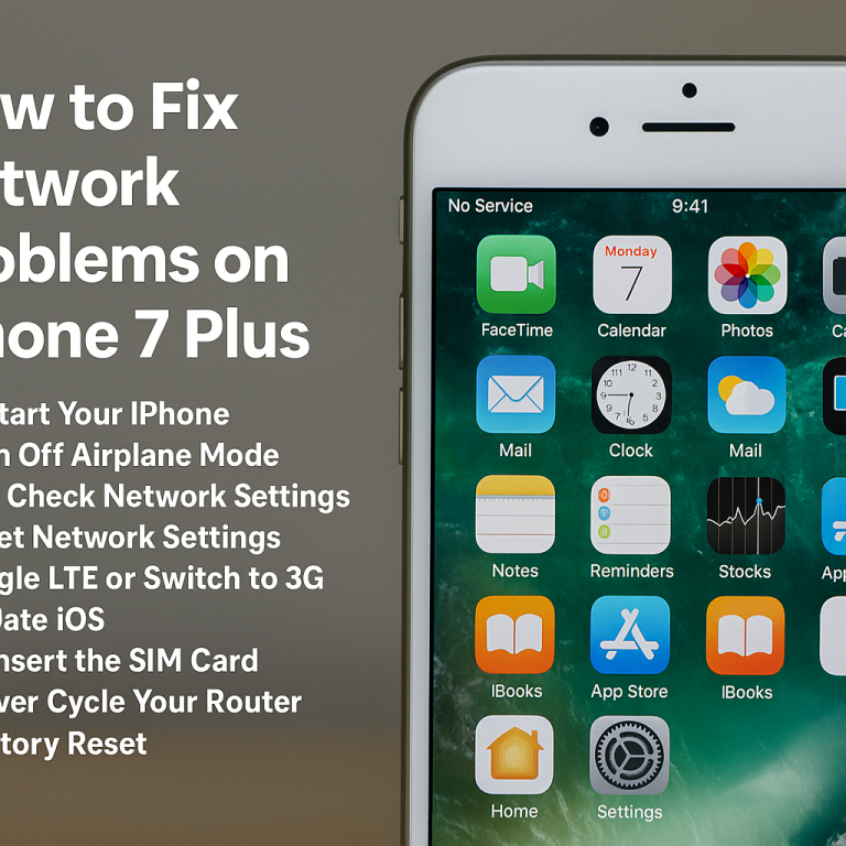 How to Fix Network Problems on iPhone 7 Plus (No Service, Searching, No Wi-Fi, LTE Issues)