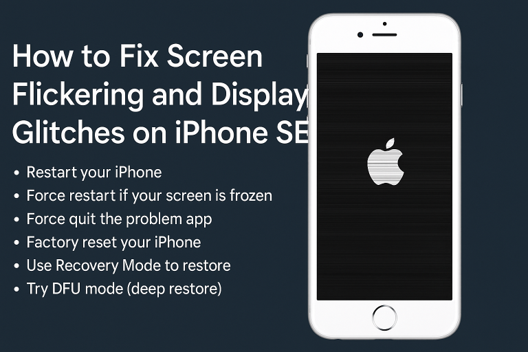 How to Fix Screen Flickering and Display Glitches on iPhone SE