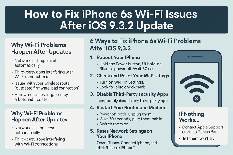 How to Fix iPhone 6s Wi-Fi Issues After iOS 9.3.2 Update