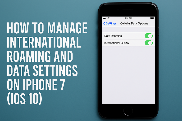How to Manage International Roaming and Data Settings on iPhone 7 (iOS 10)