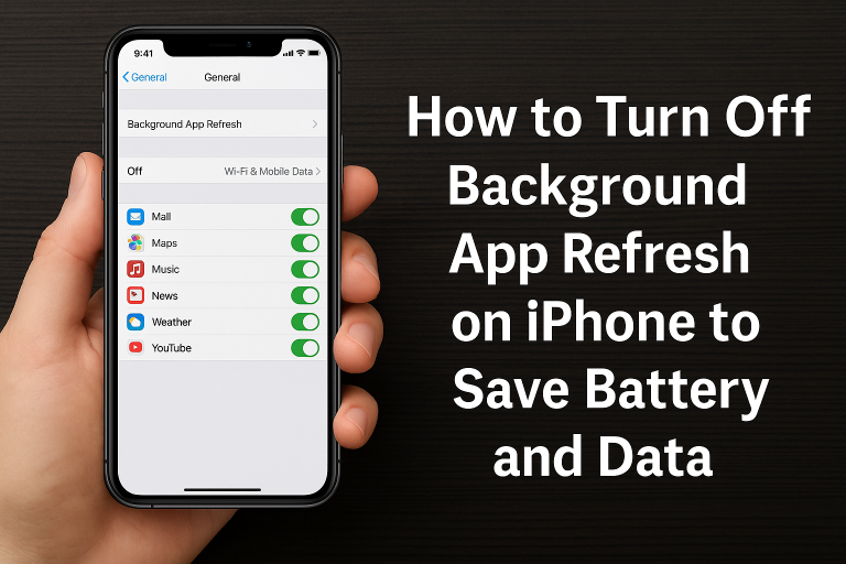 How to Turn Off Background App Refresh on iPhone to Save Battery and Data