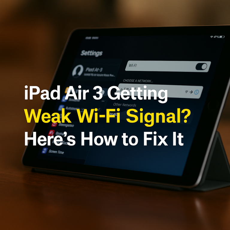iPad Air 3 Getting Weak Wi-Fi Signal? Here’s How to Fix It
