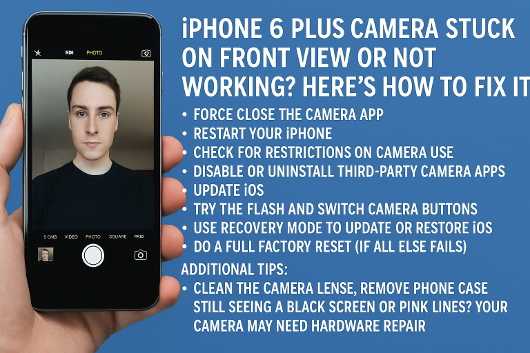 iPhone 6 Plus Camera Stuck on Front View or Not Working? Here’s How to Fix It