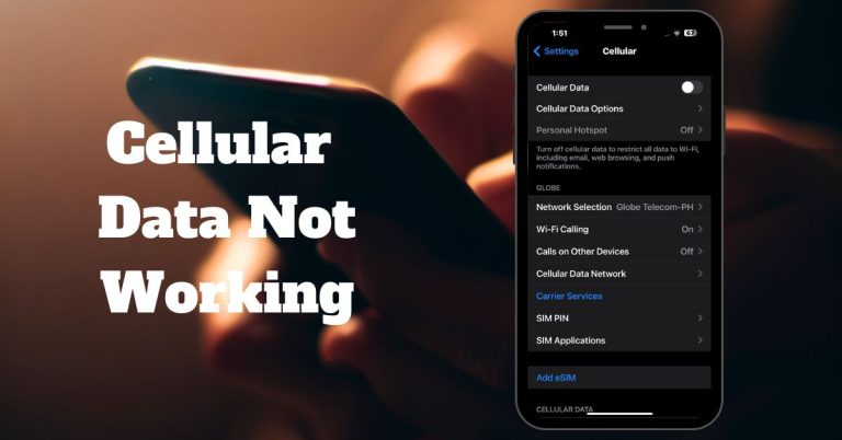 iPhone 13 Cellular Data Not Working