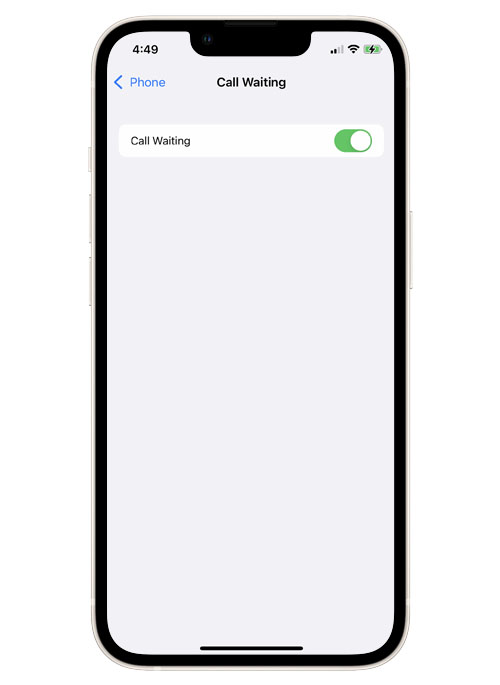 enable call waiting on iphone 13 5