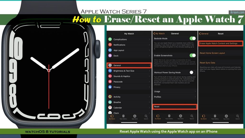 factory reset apple watch7 applewatchappiphonereset