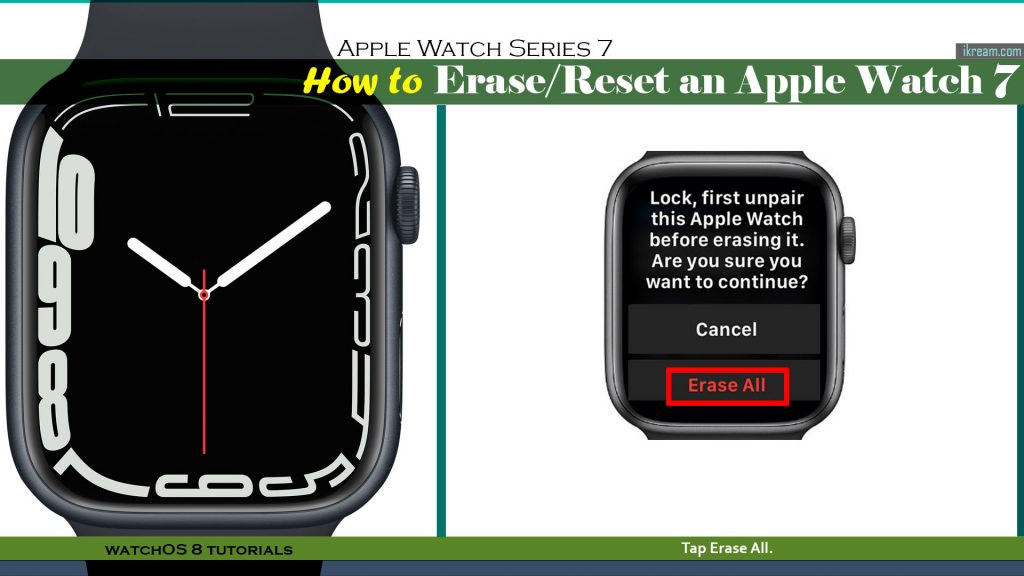 how to factory reset series 7 apple watch