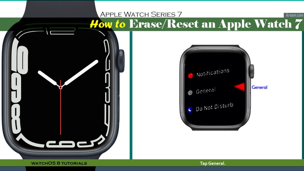 factory reset apple watch7 general