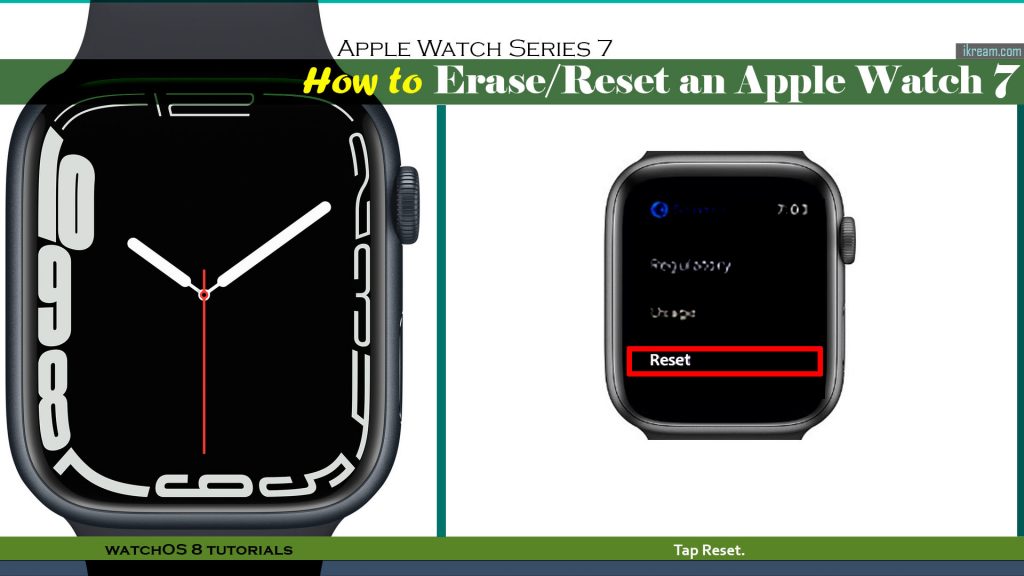 factory reset apple watch7 reset