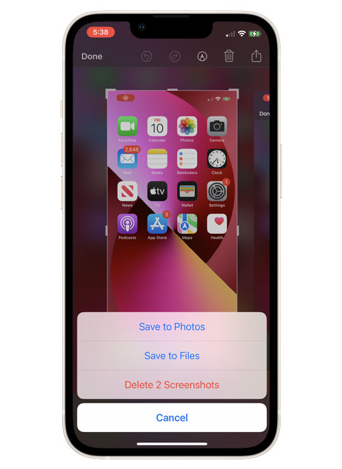 take screenshot on iphone 13 5
