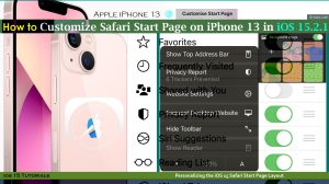 How to Customize Safari Start Page on iPhone 13 (iOS 15.2.1)