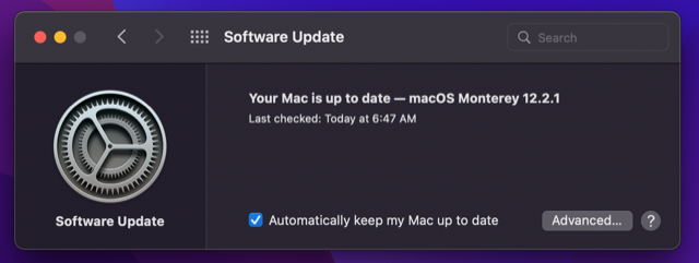 Update your MacOS