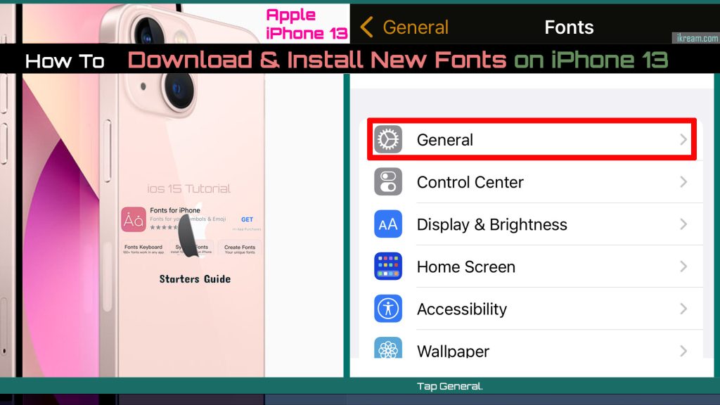 download and install new font iphone13 ios15 general