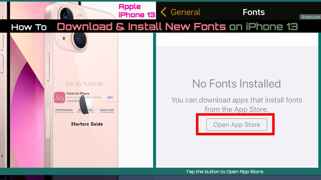 download and install new font iphone13 ios15 openappstore