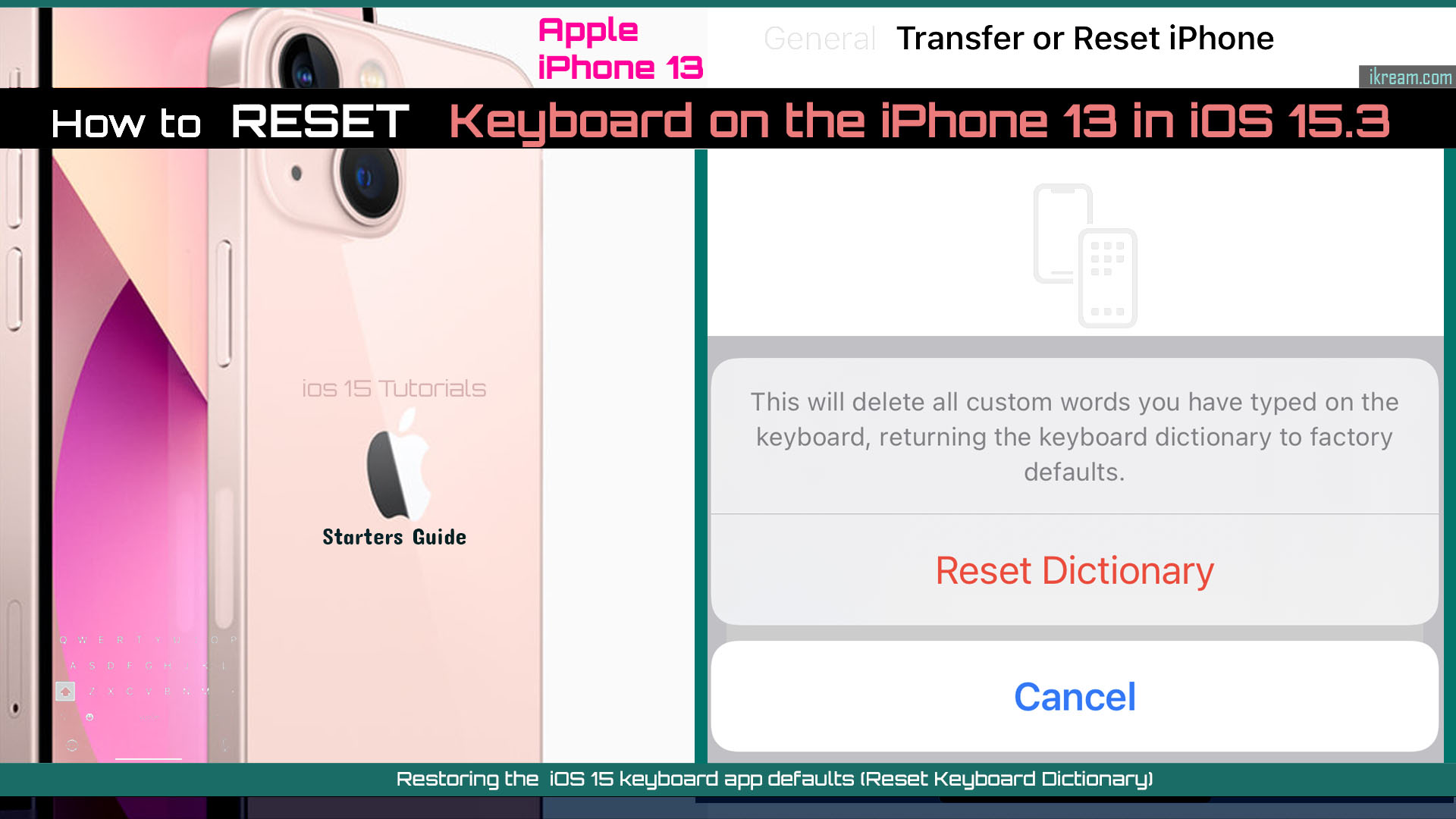 How to Reset Keyboard on iPhone 13 (iOS 15.3) iKream