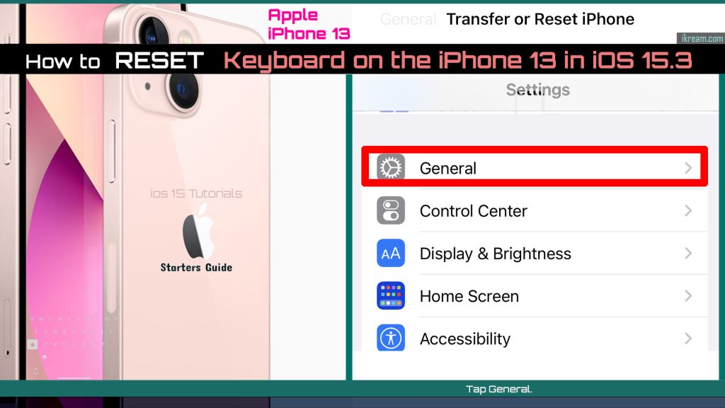 reset keyboard iphone 13 ios153 general