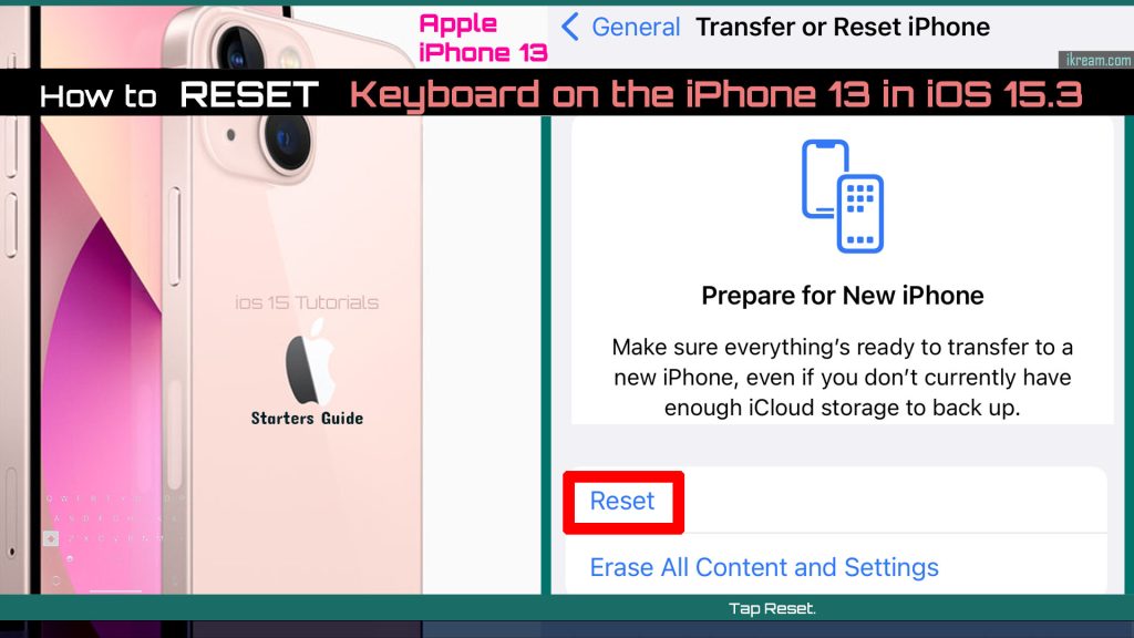 reset keyboard iphone 13 ios153 reset