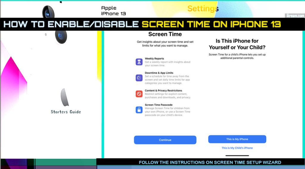 How to Turn Screen Time On and Off on iPhone 13 6 enable disable screen time iphone13 SETUP
