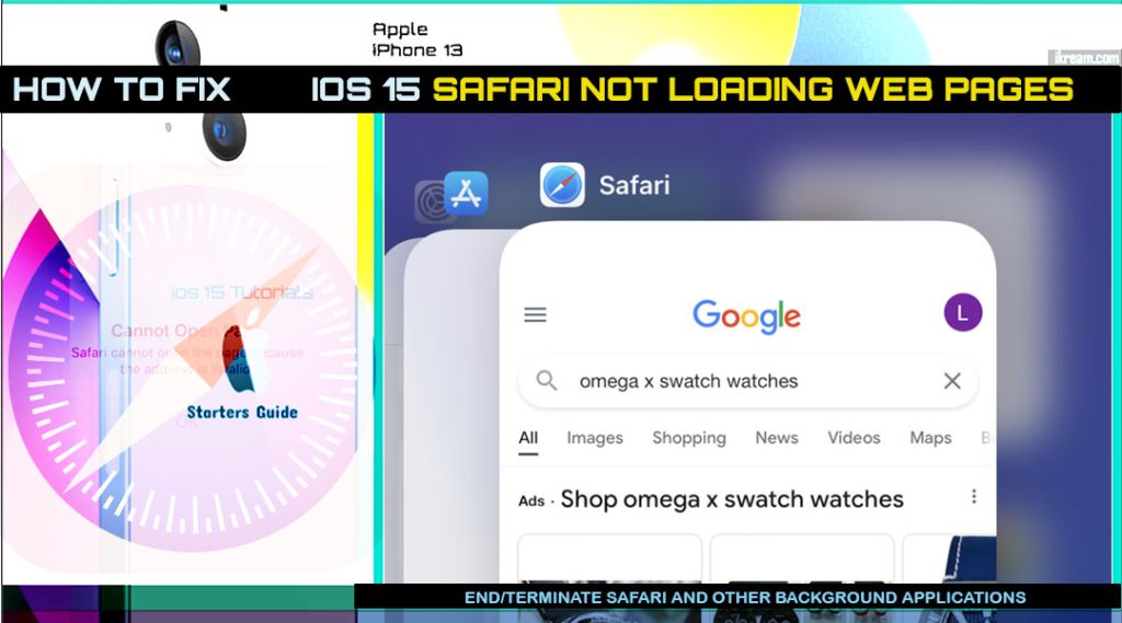 fix iphone13 safari cant open webpages endbgapps