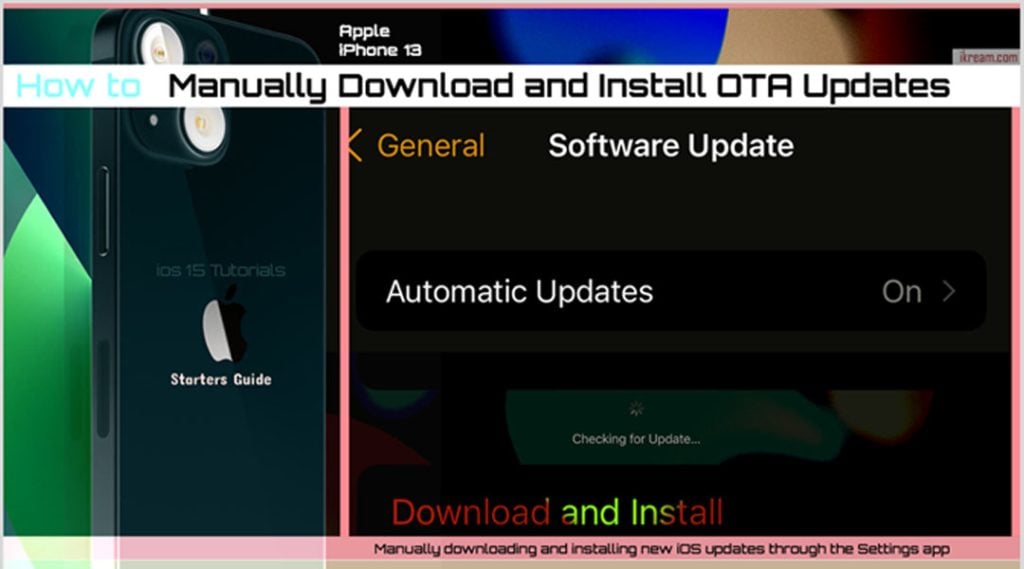 manually download install ota updates iphone 13 featured