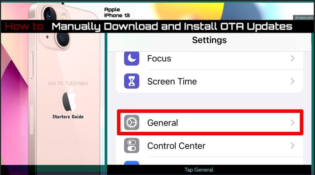 manually download install ota updates iphone 13 general
