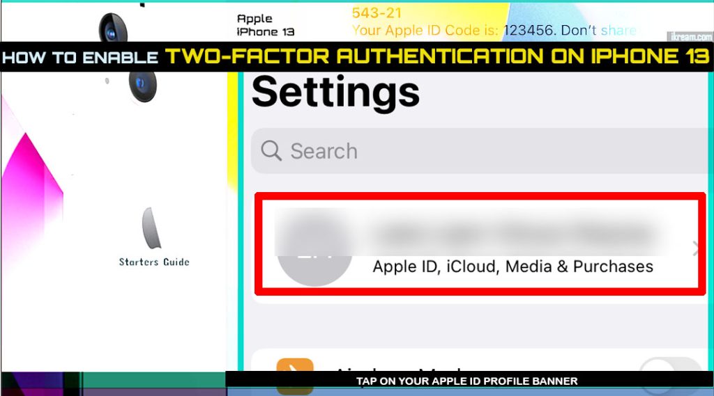 turn on two factor authentication iphone13 appleidbanner