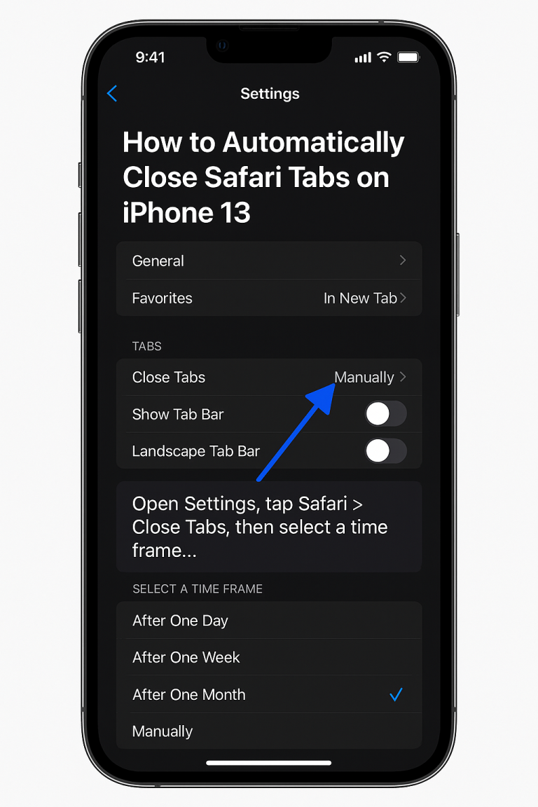 How to Automatically Close Safari Tabs on iPhone 13 (iOS 17)