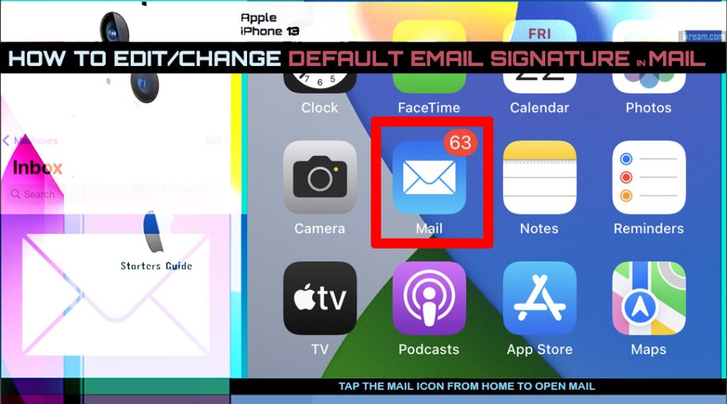 change default email signature iphone13 mail MAILAPP