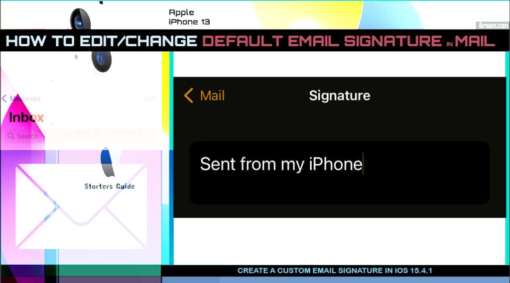 change default email signature iphone13 mail featured